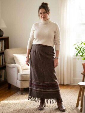 Vintage wool blend southwest style beautiful skirt! Size womens 14